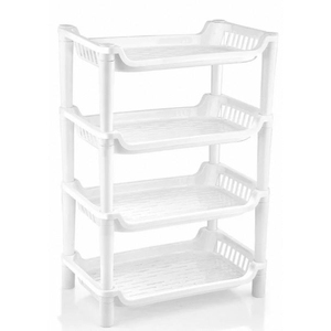 Small Space Plastic <b>Rack</b> <b>Storage</b> Shelf Organizer Plastic <b>Storage</b> <b>Rack</b> Compact Organizer Shelf Lightweight Plastic <b>Rack</b> - Product Image 1