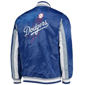 Custom Men's Satin Letterman Bomber Jacket Stand Collar Basketball Corduroy Style Winter-Available Wholesale Windproof - Product Image 5