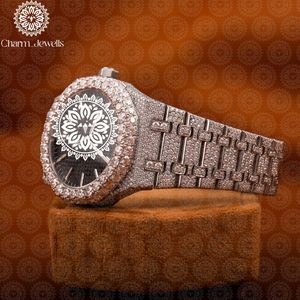 Charm Jewells – boîtier de montre de luxe en acier inoxydable, cadran analogique, 40mm, cristal saphir, mouvement mécanique, résistant à l'eau 10 bars - Product Image 3