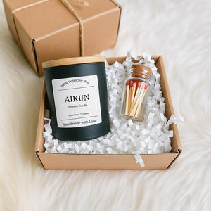 AIKUN High End Ceramic Jar <b>Scented</b> <b>Candle</b> with Lime Basil & Mandarin, Slow Burning Aromatherapy <b>Candle</b> for B2B Clients - Product Image 3