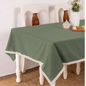 Housse de table brodée de haute qualité en coton 100% pur avec des motifs personnalisés pour les banquets - Product Image 3