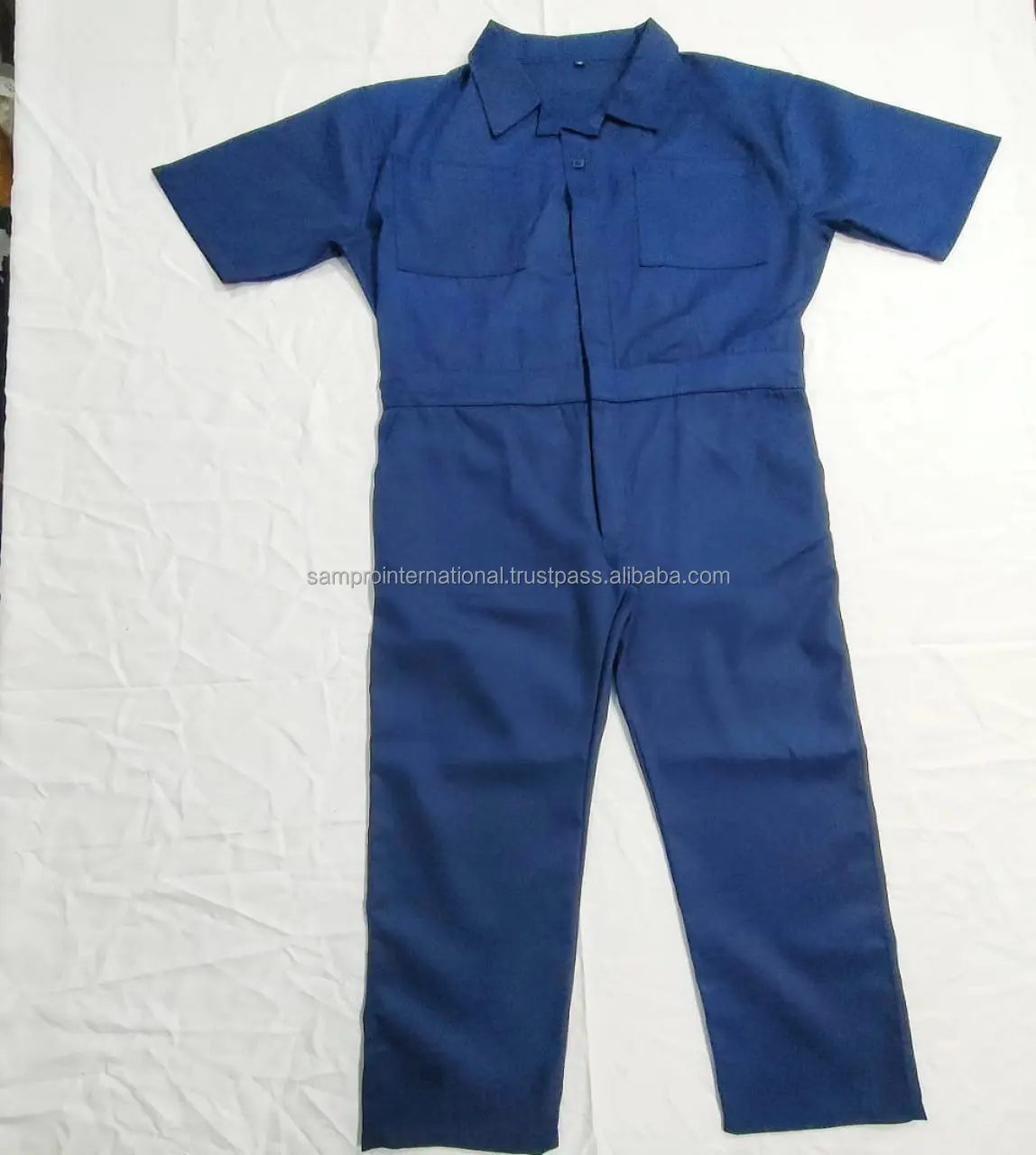Toptan OEM yeni varış genel pamuk yapılan özel tulum çalışma üniforması dicki tulum takım elbise erkekler kısa kollu çalışma seti