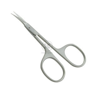 Tijeras de belleza hechas a mano KOUNAIN de 10 cm, cuchillas rectas de acero inoxidable para arte de uñas personal y corte de vello Facial de cutícula - Product Image 4