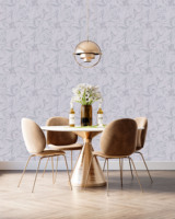 Papier peint vinyle PVC écologique, ignifuge et anti-fumée, de style européen moderne du milieu du siècle, à motifs floraux de luxe, pour salle à manger, salle de sport, centre commercial, salon