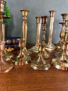 ILAHI's Vintage <b>Brass</b> Handmade Tapered <b>Candlestick</b> Holder Embossed Design High Quality Heat Resistant for Home Christmas Wedding - Product Image 5