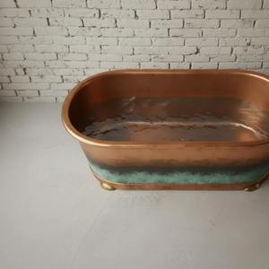 Bañera de Cobre Profunda para una Experiencia de Relajación Suprema, Bañera de Cobre Independiente de Lujo para Baños Elegantes - Product Image 4