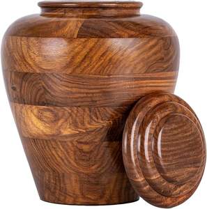 Urna de cremación de madera, urna para cenizas hecha a mano, madera natural pulida, tributo conmemorativo, recuerdo elegante, recuerdo funerario, tradicional - Product Image 2