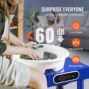 Roue en céramique de 10 pouces outil de sculpture de panneau LCD manuel ABS bassin détachable pédale potiers roue Machine tablier Kit d'accessoires - Product Image 6