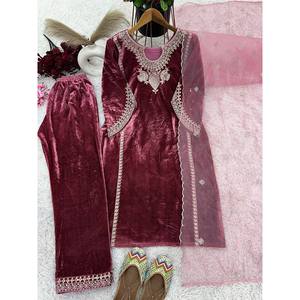 Top de fiesta de mujer elegante de diseñador-Dupatta y conjunto inferior - Product Image 3