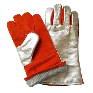 Gants aluminisés STALWART IMPEX à haute isolation thermique pour la couture, paume en cuir de vachette, manchette de sécurité, épaisseur 8 oz, forge - Product Image 2