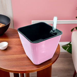 Maceta de plástico de 13cm para riego automático, maceta decorativa para interiores y exteriores, adecuada para plantas domésticas, hierbas, suculentas, verduras - Product Image 2