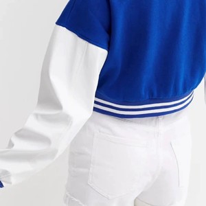 High Quality Women Varsity Jacket Custom Baseball Letterman Jacket Wool Blend OEM ODM Sample Service Available - Product Image 2