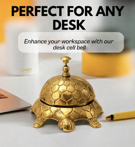 <b>Brass</b> Turtle Service <b>Bell</b> Decorative Shell Pattern Press Button Animal Reception <b>Bell</b> for Hotel Restaurant Office Home Decor - Product Image 2