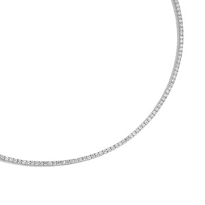 Luxeshine Women's Luxury 5 Carat Bezel-Set 14K Rose Gold Lab Grown Diamond IGI Certified Tennis <b>Necklace</b> - Product Image 4
