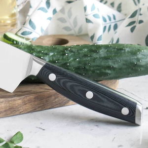 Couteau de Chef Japonais LEGACY BLADES en Acier Carbone, Manche en Bois, Finition Poli Miroir, Fournisseur OEM ODM Artisanal Haut de Gamme - Product Image 3