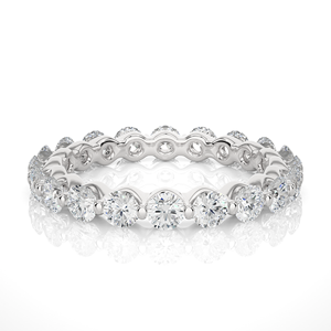 Anillo de Diamantes de Oro Sólido de 18K de Diseño de Lujo, 2.03 CT, Diamantes Naturales, Anillo de Compromiso con 20 Piedras de Diamantes - Product Image 3
