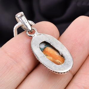 Colliers unisexes de luxe vintage bohèmes en argent sterling 925 avec pierres précieuses multicolores ovales faites à la main, vente en gros - Product Image 6