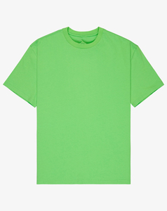 T-shirt décontracté pour homme de haute qualité, coupe classique, vert uni, manches courtes, col rond, jersey tricoté, teinture unie, 100% coton, 220g - Product Image 1