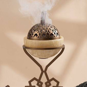 Black And <b>Silver</b> Luxuries Incense <b>Burner</b> Featuring An Ornate Geometric Stand Elegant Decorative Piece Crafted For Home Fragrance - Product Image 6