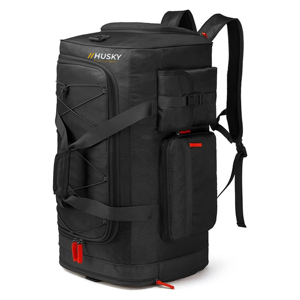HUSKY SPORTSWEAR High Quality Polyester Convertible <b>Backpack</b> Duffel Zipper Hasp Closure Camouflage Anti-Theft USB Charging - Product Image 6