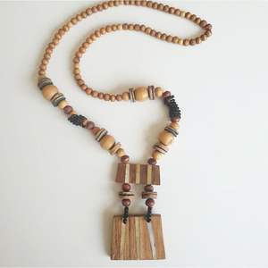 Collier en perles de bois vintage fait main RR ENTERPRISES pour femmes, bijoux de qualité supérieure, fabrication indienne - Product Image 3