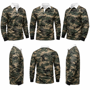 เสื้อรักบี้แขนยาว OEM สำหรับเสื้อเชิ้ตปักลายลำลอง ระบายอากาศได้ดี มีกระเป๋า ออกแบบได้ตามสั่ง ผู้ผลิตเสื้อทีมแบบกำหนดเอง - Product Image 6