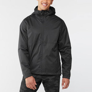 Wholesale Mens 100%Nylon <b>Packable</b> Custom Logo Waterproof <b>Jacket</b> Light Weight Rain <b>Jacket</b> - Product Image 3