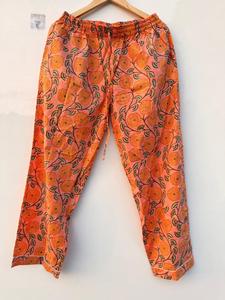 Block <b>Print</b> Cotton Pajama <b>Set</b> Women Nightwear Loungewear with Matching Pouch Soft Breathable Summer Sleepwear Wholesale - Product Image 2