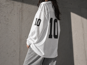 Unisex <b>White</b> Mesh Basketball Jersey custom numbers and logos Full Sleeve Loose Fit Breathable Sportswear Adult Size All Seasons - Product Image 1