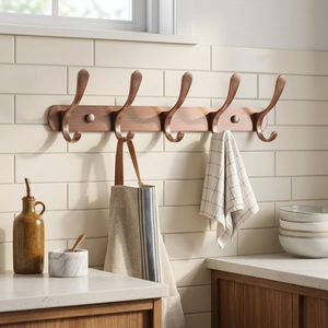 Nouveauté : Porte-objets mural double en acier inoxydable |   Porte-manteau, porte-chapeau, porte-serviette et porte-clés robuste |   Organisateur multi-crochets moderne pour la maison - Product Image 4