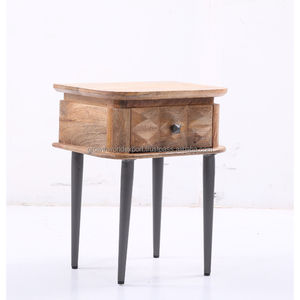 2024 meilleur luxe en bois sculpture stockage chevet tables de chevet Style moderne 1 tiroir pour chambre et salle à manger dernière gamme meubles - Product Image 5