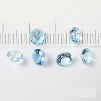 Commandes personnalisées acceptées, vente en gros de topaze bleue ciel naturelle facettée, pierre précieuse en vrac, taille princesse 4 mm, fournisseur en gros de pierres précieuses en Chine