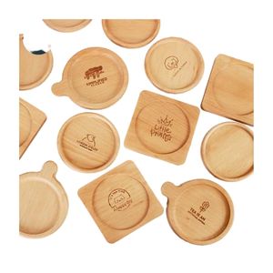 Manteles Individuales Redondos de Madera de Gran Venta para Protección de Superficies Resistentes al Calor y Elegantes Adornos Decorativos para Posavasos de Tazas de Café - Product Image 1