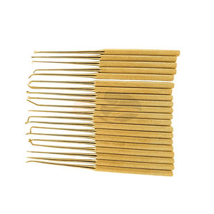 Ensemble de micro-dissecteurs 20 pièces, instruments de neurochirurgie plaqués or, kit de dissection chirurgicale de précision professionnel pour le cerveau - Product Image 6