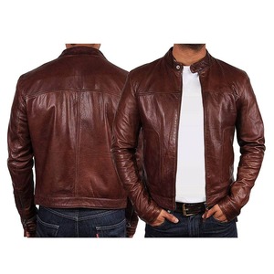 Fashion Men's <b>Top</b> Selling Genuine Leather Vintage Style Breathable Hooded Autumn Jacket From Pakistan - Product Image 2