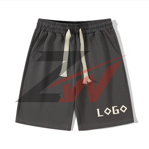 Shorts de bain pour garçons, couleur unie personnalisée, tissés, séchage rapide, taille mi-haute, avec cordon de serrage, inspectionnée par des fabricants OEM - Product Image 5