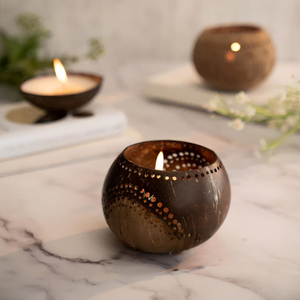 Juego de 2 Portavelas Redondos con Recubrimiento Dorado, Diseño Moderno, para Decoración de Interiores, Tamaño Personalizable - Product Image 2