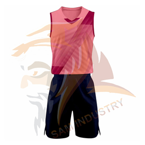 Maillots de volley-ball respirants de haute qualité imprimés par sublimation, créez votre propre ensemble de maillots d'équipe avec un design personnalisé - Product Image 2