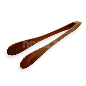 OEM Natural Eco Friendly Mitsu Teak Wood Food <b>Tongs</b> Sustainable Food Safe No Paint and Varnish Halal Customized Kitchen <b>Serving</b> - Product Image 1