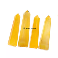 Venta al por mayor de piedra de ágata natural de la mejor calidad, Chakras varitas de siete curativas, torre de cristal de Chakra, punto obelisco tallado grabado