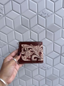 New Arrival Hand-Tooled Leather Wallet for Men Luxury Vintage Fold Closure Short Premium Gift for Men Daily use <b>Purse</b> - Product Image 4