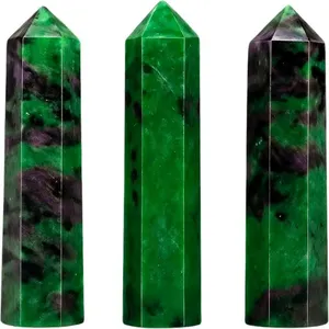 ALIZA AGATE EXPORTS Zoisite rubis naturelle, pointe de crayon à terminaison unique, polie, vert-rouge, pierre précieuse, cristal, artisanat - Product Image 2