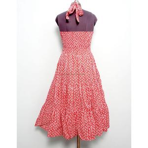 Customized Eco-Friendly Breathable Sweet <b>Summer</b> Floral Midi <b>Dress</b> Natural Cotton Sleeveless Soft Comfortable Fit Flare <b>Dress</b> - Product Image 5