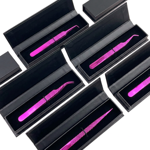 Pinces à cils TEEJAY PREMIUM bleu ciel avec emballage en boîte cartonnée, logo personnalisé, couleur personnalisée, prix de gros - Product Image 3