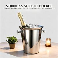 Seau à champagne en acier inoxydable épais et durable pour serveur de buffet de restaurant d'hôtel