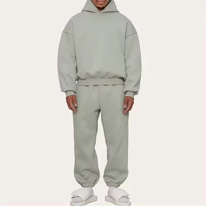 Survêtement en molleton de coton personnalisé OEM, coupe ample et décontractée, pour hommes - Product Image 4