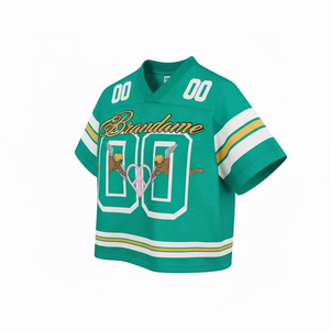 <b>Plus</b> <b>size</b> square shoulder graphic vintage sublimation <b>mesh</b> custom polyester hockey american retro football jersey - Product Image 2