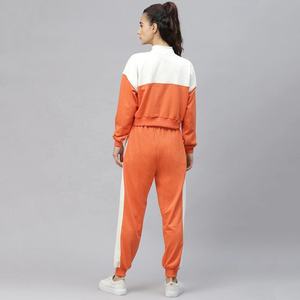 New High Quality Women Sweatshirt and Joggers <b>Sets</b> 100% Cotton Fleece <b>Colour</b> Pink Sports Wear Casual Sweatsuits for women's - Product Image 5