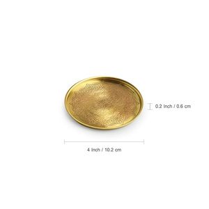 Premium Brass <b>Coasters</b> Elegant Metal <b>Drink</b> <b>Coasters</b> <b>for</b> Coffee Table Dining Home Decor - Product Image 6