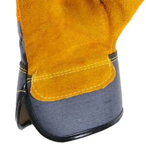 Gants de travail professionnels en cuir de vachette de bonne qualité, résistants à la chaleur, pour le jardinage, la menuiserie et la sécurité. - Product Image 4
